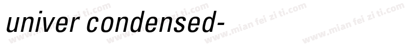 univer condensed字体转换